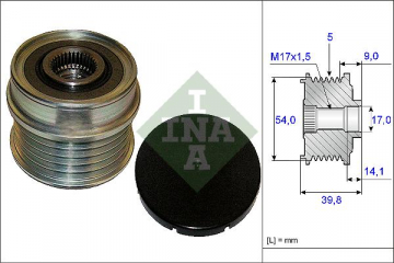 ALTERNATÖR KASNAĞI RULMANLI BRAVO-DOBLO-LINEA-PUNTO-500-500C-L-X-COMBO-GIULIETTA-MITO 1.4 Marka : INA