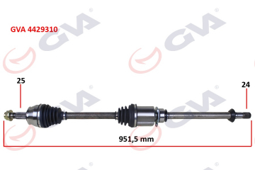 KOMPLE AKS ÖN SAĞ EGEA 1.3 MJT MT 15- İÇ AKS KAFALI Marka : GVA