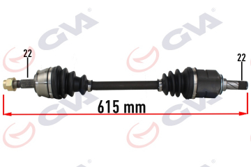 KOMPLE AKS SOL OPEL CORSA D 1.0-1.2-1.4 07-14 -CORSA E 15 -ADAM 13 615mm Marka : GVA