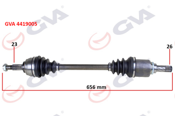 KOMPLE AKS SOL DACIA SANDERO STEPWAY II 12- 1.5DCI 656mm Marka : GVA