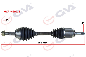 KOMPLE AKS SOL FIORINO 1.3 MTJ 07-13 582mm AKS LALE Lİ Marka : GVA