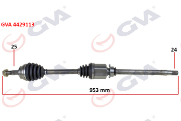 KOMPLE AKS SAĞ FIORINO 1.3 MTJ 07-13 953mm AKS LALE Lİ Marka : GVA