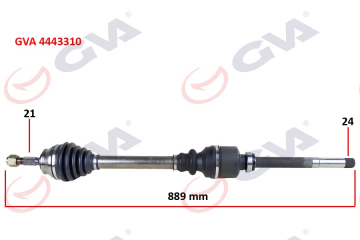 KOMPLE AKS SAĞ P301-ELYSEE 12- 1.6 HDI 889mm Marka : GVA