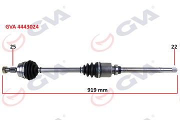 KOMPLE AKS SAĞ PEUGEOT 306 1.6 93-00 919mm Marka : GVA