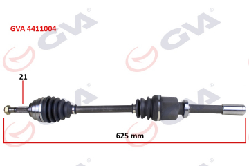 KOMPLE AKS SAĞ MEGANE II 1.6 16V 03-08 804mm AUTO. Marka : GVA