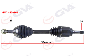 KOMPLE AKS SOL LINEA 1.3 MTJ 07- 90HP MİLSİZ 584mm Marka : GVA
