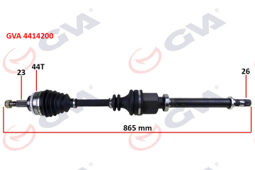KOMPLE AKS SAĞ CLIO SYMBOL THALIA 1.5 DCİ 08- ABS Lİ 44DİŞ 865mm Marka : GVA
