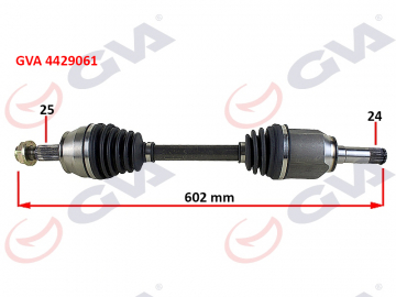 KOMPLE AKS SOL MİLLİ AKS LALE Lİ DOBLO 1.3 MJT 10 602mm Marka : GVA