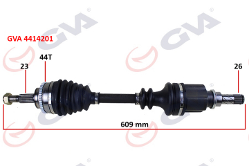 KOMPLE AKS SOL CLIO SYMBOL THALIA 1.5 DCİ 08- ABS Lİ 44DİŞ 609mm Marka : GVA