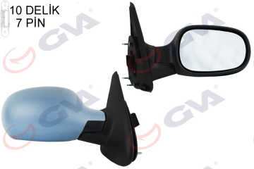 DIŞ DİKİZ AYNASI SAĞ MEGANE 99 ELEKTRİKLİ ISITMALI SENSÖRLÜ ASTARLI 7 FİŞ VM-129EHPSR Marka : GVA