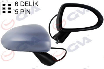 DIŞ DİKİZ AYNASI SAĞ CORSA D 06 ELEKTRİKLİ ISITMALI ASTARLI KONVEKS 5 FİŞ VM-964EHPR 13187618 Marka : GVA