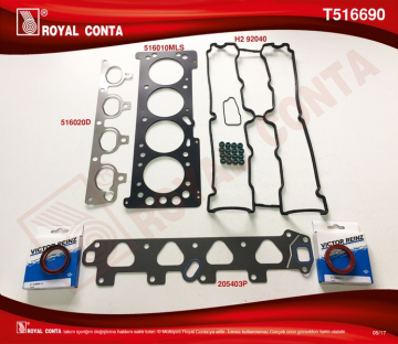 ÜST TAKIM CONTA ASTRA G-VECTRA B-C-COMBO MERIVA-ZAFIRA 1.6 16V Marka : ROYAL