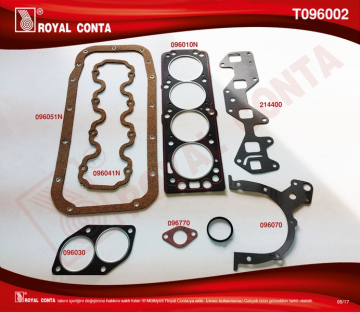 MOTOR TAKIM CONTA ÜST KAPAK CONTASIZ VECTRA-CORSA 1600 Marka : ROYAL