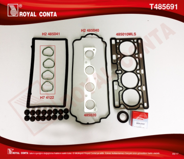 ÜST TAKIM CONTA KEÇELİ SUBAP LASTİK SKC Lİ CLIO II-TWNG 1.2 16V 75HP 01 D4F MOTOR Marka : ROYAL