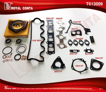 MOTOR TAKIM CONTA SKT.KEÇELİ SKC SİZ DOBLO-PUNTO 1.9JTD 182.B9.00/188.A2.00 4081111 MOT.İTİBAREN Marka : ROYAL