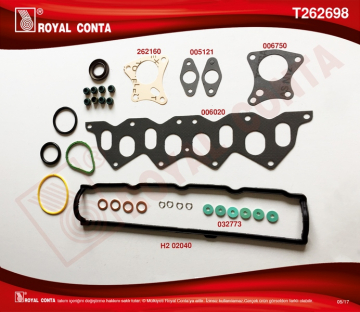 MOTOR ÜST TAKIM CONTA SKT KEÇELİ SİLİNDİR KAPAKSIZ KNG-EXP-CLIO-F8Q Marka : ROYAL