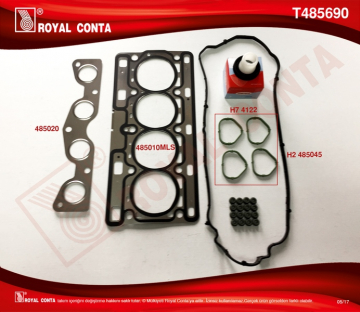 ÜST TAKIM CONTA KEÇELİ-SUBAP LASTİKLİ MODUS-CLIO III 1.2 16V 75HP 08 78HP 05 Marka : ROYAL