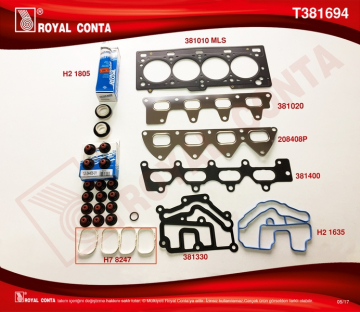 ÜST TAKIM CONTA REINZ KEÇE SUBAP LASTİK MGN II-CLIO III-SCENIC II-III 1.6 16V K4M 110-112-113 HP Marka : ROYAL