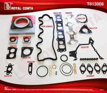 MOTOR TAKIM CONTA REINZ.KEÇELİ SKC SİZ DOBLO-PUNTO 1.9JTD 182.B9.00/188.A2.00 4081111 MOT.İTİBARE Marka : ROYAL