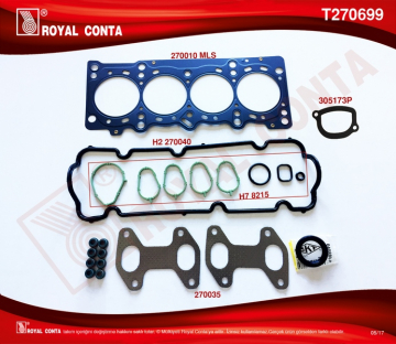 ÜST TAKIM CONTA SKT KEÇELİ/SUB.LASTİKLİ PALIO 1.2 8V 60-65 HP Marka : ROYAL