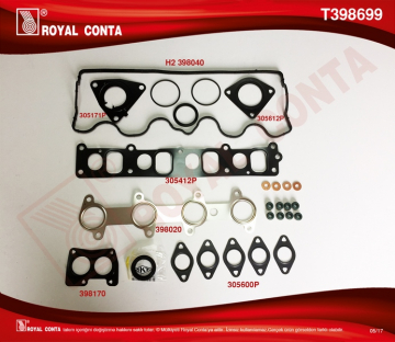 ÜST TAKIM CONTA SKT KEÇELİ/SUB.LASTİKLİ/SKC SİZ DOBLO-PUNTO 1.9 JTD Marka : ROYAL