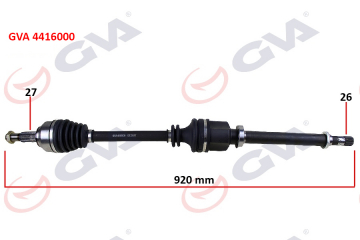 KOMPLE AKS SAĞ KANGOO 3 1.5 DCİ 08- 921mm Marka : GVA