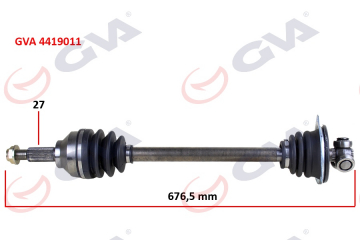 KOMPLE AKS SOL TRAFIC II-OPEL VIVARO 1.9 DCI 01 676mm Marka : GVA