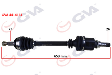 KOMPLE AKS SOL CLIO III 1.5 DCI 05- LOGAN 1.4-1.6-1.5 DCİ 07- 653mm Marka : GVA
