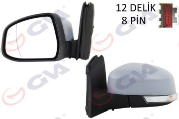 DIŞ DİKİZ AYNASI SOL FOCUS 11 ELEKTRİKLİ ISITMALI SİNYALLİ ASTARLI ASFERİK VM-6322EHPAL Marka : GVA