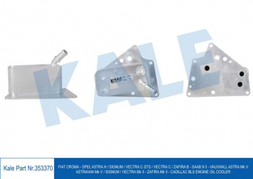 YAĞ SOĞUTUCU FIAT CROMA-ASTRA H-SIGNUM-VECTRA C GTS-VECTRA C-ZAFIRA B-SAAB 9-3 Marka : KALE