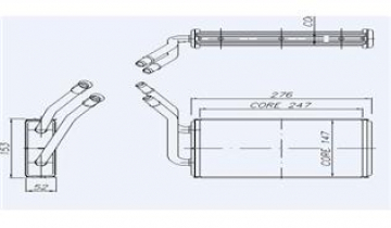 KALORİFER RADYATÖRÜ TRANSİT 2.2-2.4-3.2 LT KLİMASIZ 247x147x42 2 SIRA ALB SİSTEM Marka : KALE