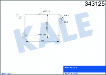 KLİMA KONDENSERİ KIA RIO II AL-AL Marka : KALE