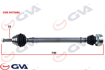 KOMPLE AKS SAĞ POLO 1.6 94-99 740mm Marka : GVA