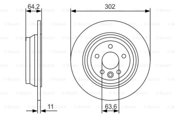 FREN DISKI ARKA FREELANDER 2 L359 06 14 Marka : BOSCH