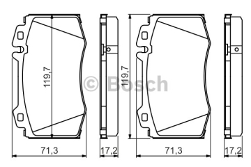 FREN BALATASI ON MERCEDES W203 S203 C209 C219 W211 W220 Marka : BOSCH