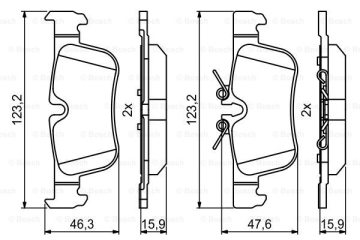 FREN BALATASI ARKA BMW F45 F48 F39 MINI F60 F54 Marka : BOSCH