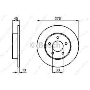 ARKA FREN AYNASI NISSAN PRIMERA-ALMERA1.6-1.8-2.0-2.5-2.2DCI-1.9DCI02 278x10x5DL Marka : BOSCH