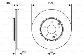 FREN DISKI ON MERCEDES W203 CL203 C209 W210 R170 Marka : BOSCH