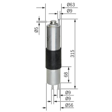 YAKIT FILTRESI BMW N40 N42 N45 N46 M54 E46 00 05 Marka : BOSCH