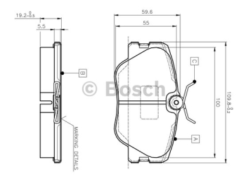 FREN BALATASI ON MERCEDES W201 W124 S124 C124 A124 Marka : BOSCH