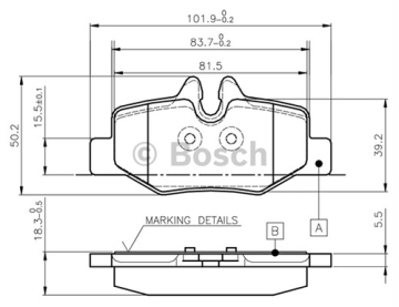 FREN BALATASI ARKA MERCEDES VITO W639 03 Marka : BOSCH