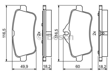 FREN BALATASI ARKA MERCEDES X166 W176 C117 W166 C292 R172 Marka : BOSCH
