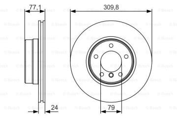 FREN DISKI ON HAVALI BMW E60 04 10 Marka : BOSCH