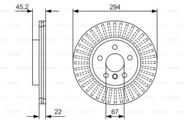 FREN DISKI ON BMW F45 F46 F48 F39 MINI F55 F56 F57 F60 Marka : BOSCH