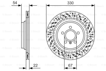 FREN DISKI ARKA MERCEDES X166 W166 Marka : BOSCH