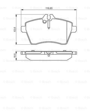 FREN BALATASI ON MERCEDES A-CLASS W169 04 12 B-CLASS W245 05 11 Marka : BOSCH