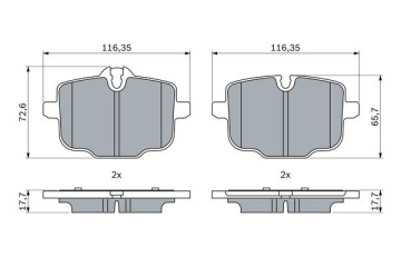 FREN BALATASI ARKA BMW G30 G32 G11 G12 G16 G01 G02 G05 G06 G07 iX I20 Marka : BOSCH