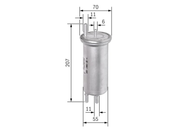 YAKIT FILTRESI BMW N62 M54 M62 E38 E39 E53 M62 B44 LAND ROVER VOGUE L322 02 05 Marka : BOSCH