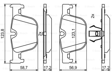 FREN BALATASI ARKA BMW F30 F80 F31 F34 F32 F82 F36 Marka : BOSCH