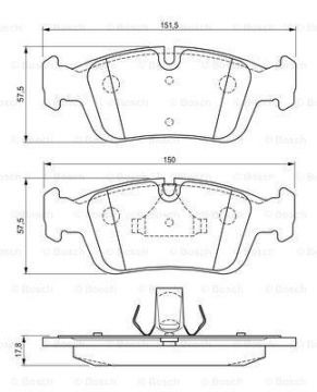 ÖN BALATA BMW 3 SERİ E36-E46 316İ-318İ-320İ-323İ-325İ-BMW Z3 SERİSİ E36 0986TB2208 Marka : BOSCH